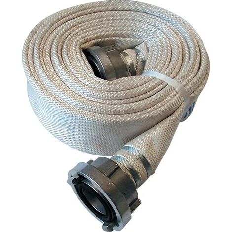 Güde – Tuyau de refoulement souple type incendie C 15m – Résistant aux produits pétrochimiques – Pression de travail 15 bars – Température max 40°C