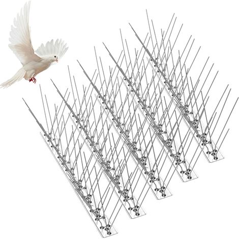 Taubenspikes aus Edelstahl, 25 cm, 5 Stück, Vogelabwehr, Taubenspikes, Vogelschutz, für Balkone, Dachgärten (1/5)