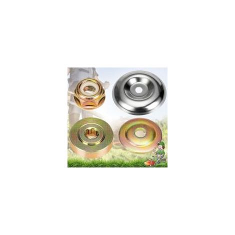 Juego de 4 tuercas de fijación de cuchillas, caja de engranajes metálica para cortacéspedes, accesorios para cajas de engranajes metálicas - Crezuo (1/4)