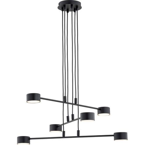 Lampada a Sospensione Modus, Acciaio verniciato a polvere, Nero, 70x100x70 cm (1/5)