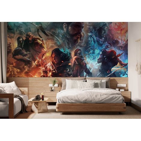 Papier Peint Fantasy - Guerre des Royaumes - 150 x 250 cm (1/2)