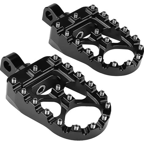 Reposapiés para motocicleta, rotación de 360°, diseño antideslizante, color negro. (1/2)
