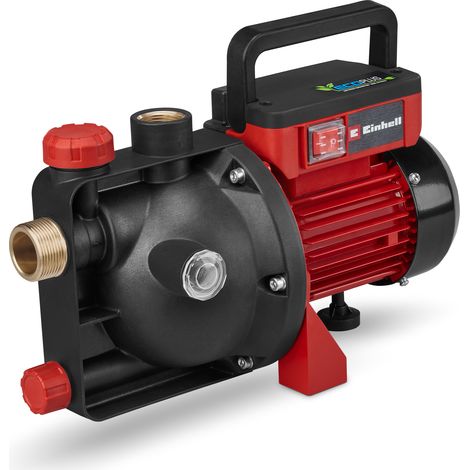 Einhell Gartenpumpe GC-GP 6050 ECO PLUS (max. 5000 L/h Fördermenge, max. 40 m Förderhöhe, ECO PLUS Technologie, Wasserablassschraube, inkl. Universaladapter 33,3 mm)