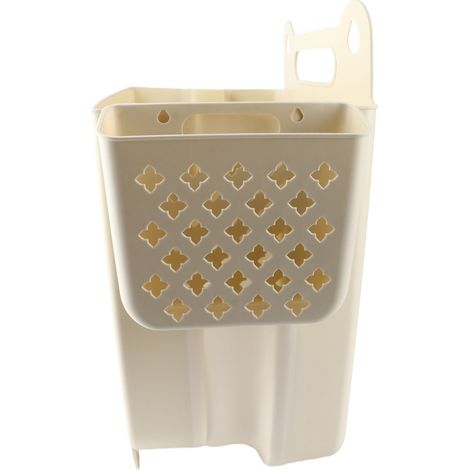 Panier à linge mural pliable grande capacité, blanc XL (1/5)