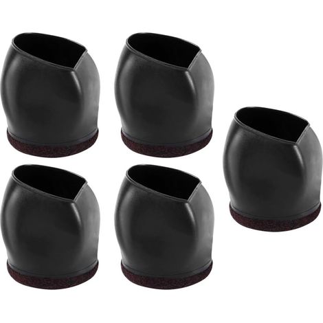 pour pieds de chaise de bureau noires et antid rapantes lot (1/5)