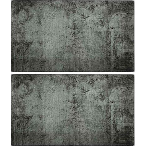 Planches à découper 2 pcs motif de béton Verre trempé (1/5)