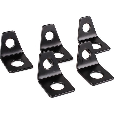 Car modification parts: Seat belt metal plate retainer 90-degree angle bracket kit L-shaped mounting bracket - 5-pack (1/4)