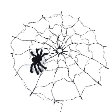 Lampe toile d'araignée à piles 5V, éclairage décoratif d'Halloween pour la maison, la chambre, les fêtes et les festivals. (1/5)