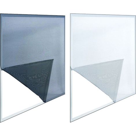 Zanzariera per finestre in poliestere con nastro velo 2 teli - Specifiche: cm.150x130 - nera - 4 pz