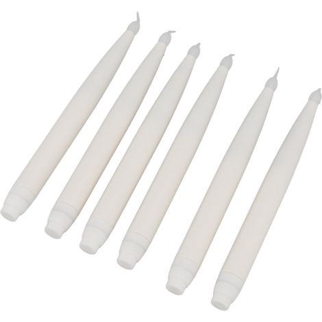 Juego de 6 velas LED navideñas a pilas, de luz cálida, seguras y ecológicas, con clip, ideales para bodas, fiestas o cafeterías. (1/5)