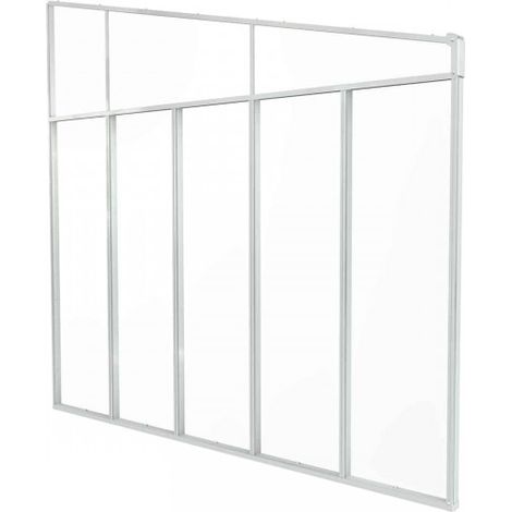 Patio Cover 4 Series Sidewall - Acrylic - L319 x W6.7 x H305 cm - White