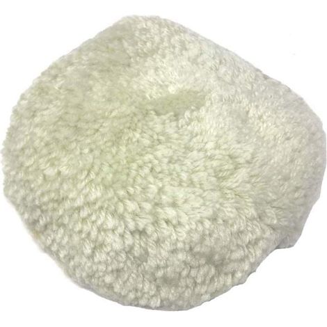 Cuffia per lucidatrice in lana d'agnello pad tamponi disco per lucidatura vetro metallo per smerigliatrice levigatrice 125 mm (1/2)