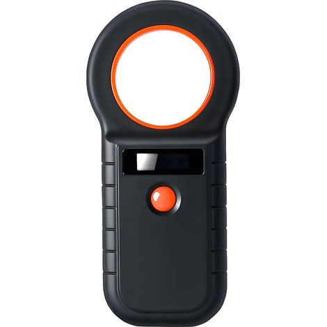 ARCELI Lettore di microchip per animali domestici, lettore di chip per animali domestici, lettore di chip per cani/gatti, lettore di microchip RFID, 134,2 kHz, memoria per 128 tag, ISO11784/85/HFDX-B/ (1/5)