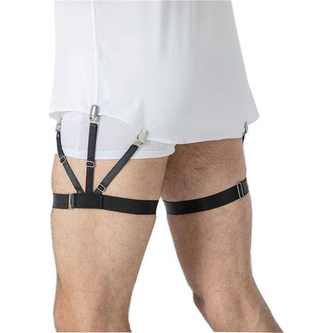 Attaches, jarretières et supports pour chemises d'hommes, assurant un maintien optimal. Convient aux hommes. (1/5)