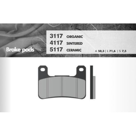 PASTILLAS DE FRENO BRENTA KH379 PARA SUZUKI GSXR/VZR/M1800, KAWASAKI ZX10/Z1000, DELANTERAS (FT 3117)