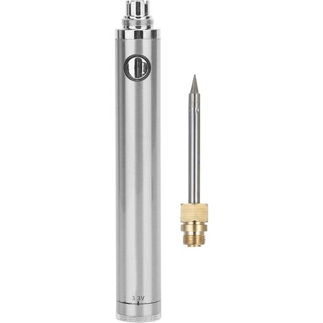 Fer à souder portable sans fil rechargeable par USB, outil de soudage argenté (1/5)