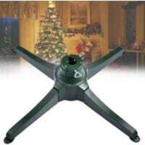Support d'arbre de Noël réglable rotatif à 360 degrés 65 cm - Arbre de Noël rotatif bidirectionnel, jusqu'à 9,5 pouces - Support d'arbre de Noël rotatif électrique pour arbres artificiels/faux, 80 lb, (1/5)