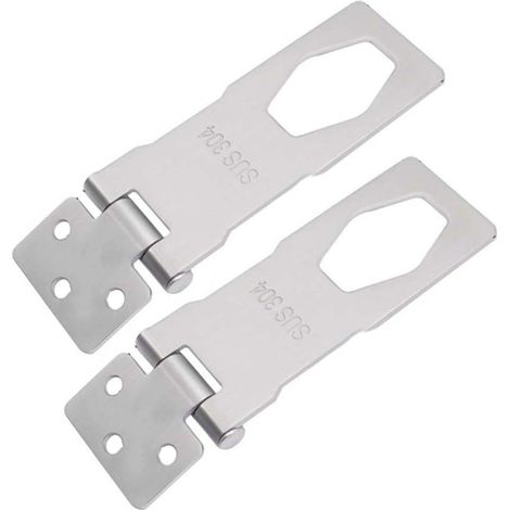 Lot de 2 verrous d'armoire en inox avec bouton, 2 cm pour portes (1/2)