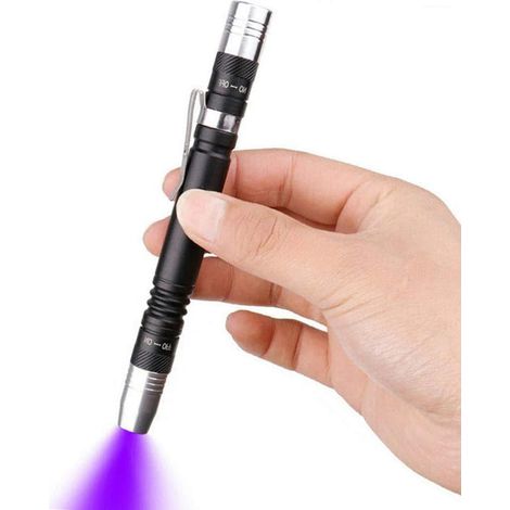 Lampe torche UV LED 395 nm mini détecteur pour urine de chien/chat, taches sèches, scorpions, punaises de lit (1/5)