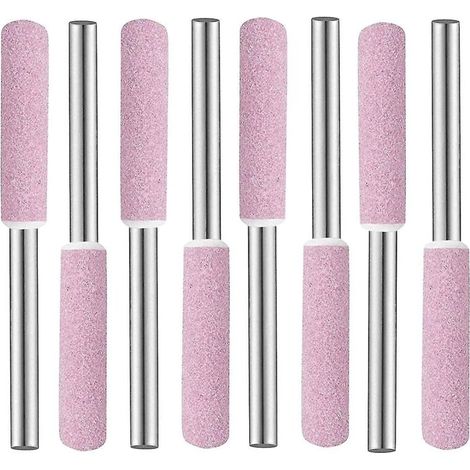 Set mit 8 Schleifscheiben und Schleifstäben für Kettensägenschärfer (1/4)