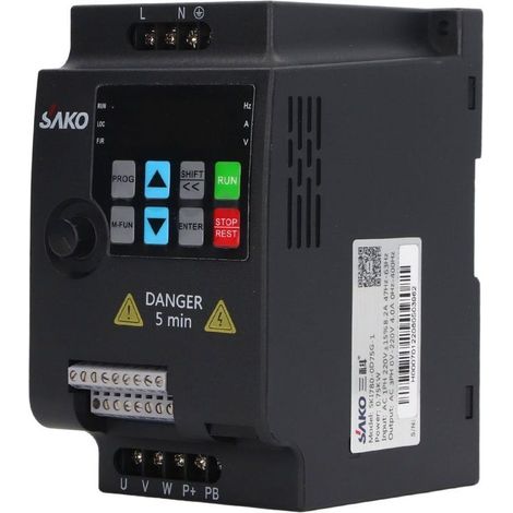 AIPERQ Jeffergarden VFD Frequency Inverter 220VAC 0.75KW, Single Phase 220V to 220V Mini VFD Vector Control by Inverter Vector Control (220VAC 0.75KW)