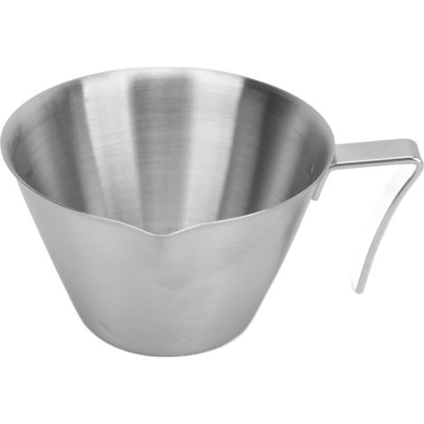 Professioneller Kaffeemessbecher aus Edelstahl 304 mit Ausgießer und Griff für Baristas, Küche und Haushalt. (1/5)