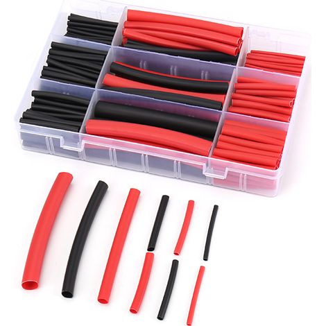 Gaine thermorétractables Etanche, 270 Pièces Tube Thermorétractable à Double Paroi, 3: 1 Gaines Thermorétractables à Soudure, Tube Isolation Électrique - Noir, Rouge (1/5)