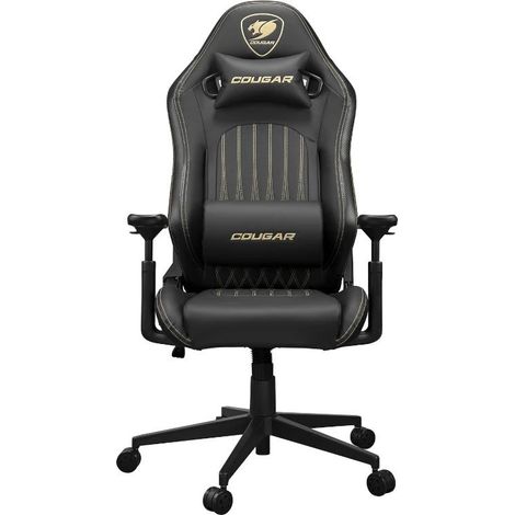 Cougar Explore Royal Silla Gaming Oro Negro 120kg Capacidad de Carga 3D Apoyabrazos
