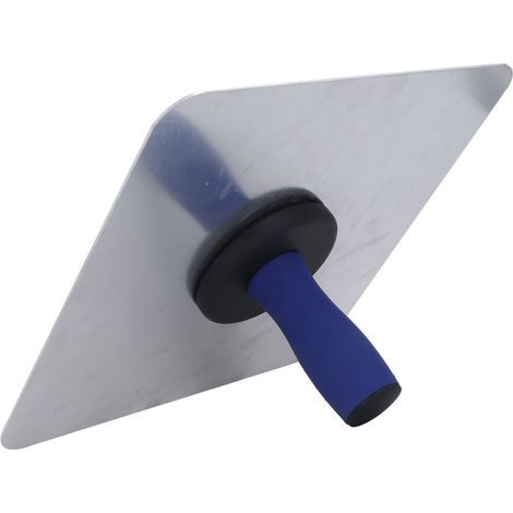 Bétonnière à enduire en aluminium 30 x 30 cm avec poignée ergonomique caoutchouc pour application mortier ciment (1/5)