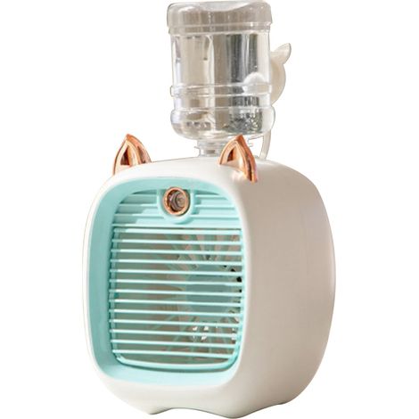 Enfriador de Aire Portátil con Tanque de 1200ml, USB y 3 Velocidades, Diseño Zorro ABS – Ideal para Oficina y Dormitorio (1/5)