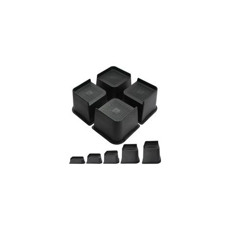 Rehausseur Pieds de Élévateurs de Meubles Robustes, Jusqu'à 2721,6 Kg Design en Forme de L Blocs de Levage de lit pour Canapé Bureau Canapé