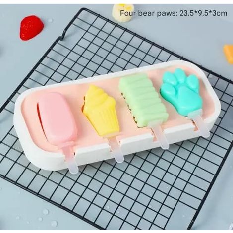 Moule à glace en silicone alimentaire, motif patte, flexible, 10 x 10 cm