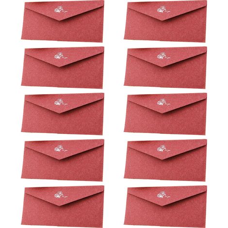 Enveloppe Vintage - 11x22cm - Pour Cartes De Vœux Et Invitations - Lot De 10 (1/5)
