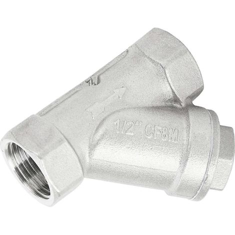 Y-Sieb 1/2 Zoll DN15, korrosionsbeständig, Edelstahl 304, Y-Form, für Wasser-, Öl- und Gasleitungen mit Gewinde