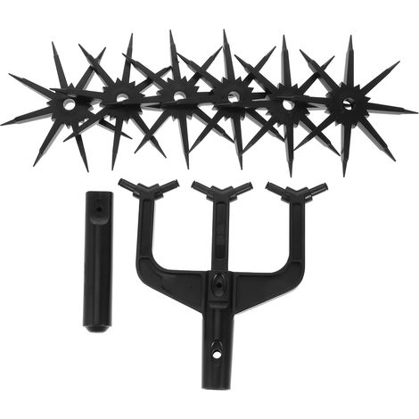 Cultivateur Rotatif Portatif en Abs Noir, Outil de Labour pour Aérer Le Sol Outil de Labour, Griffe Jardinage pour Jardin, Abs Noir, Design Ergonomique, pour Jardins et Champs Agricoles (1/5)