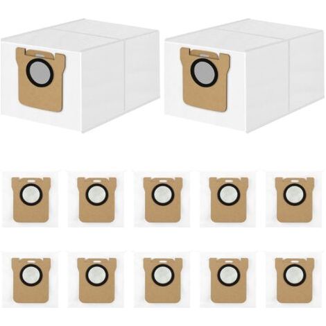 12er-Pack Staubsaugerbeutel mit großem Fassungsvermögen (2,5 l), Zubehör für Xiaomi X10/X20/L10/M40 Saugroboter (1/5)
