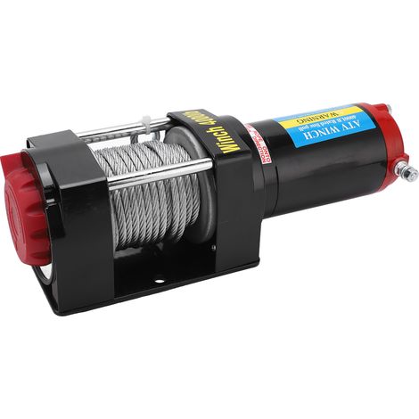 Treuil électrique 4000LB 12V avec câble 5,5mmx15m, télécommande sans fil, pour VTT UTV tout-terrain, kit de remorquage (1/5)