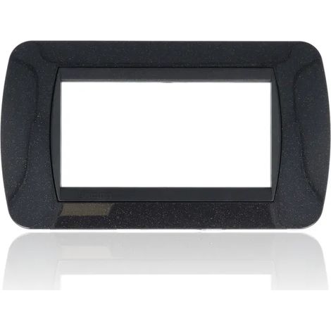 Bticino placca 4 moduli colore acciaio scuro livinglight l4804pa