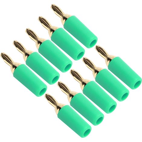 Lot de 10 fiches bananes mâles 2.5mm laiton doré soudure antiprojection connecteur embase 10007 (1/5)
