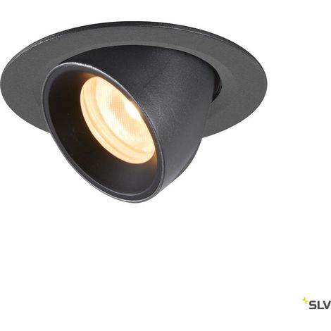 NUMINOS GIMBLE XS, encastré de plafond intérieur, 40°, noir, LED, 7W, 3000K (1005834) (1/5)