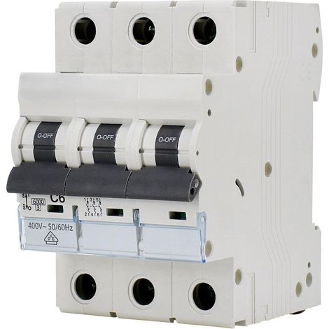 Interrupteur automatique 6KA 3P C 25 A - Protection électrique et déconnexion des circuits, idéal pour les installations électriques sûres.