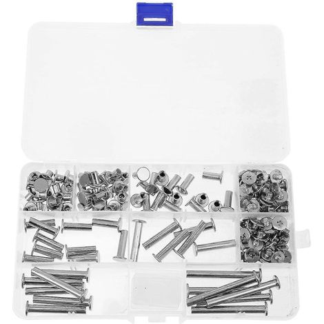 KLVGTIFS PU - 80 vis de rechange pour album photo à spirales rechargeables - Extensions pour album de scrapbooking -