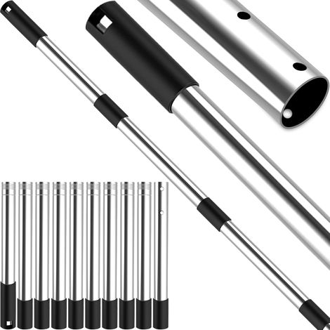 Barre télescopique pour piscine réglable de 75 cm à 365 cm, accessoires de piscine, en acier inoxydable et stable, barre extensible pour épuisettes courantes, filet de skimmer, brosses de sol (1/5)