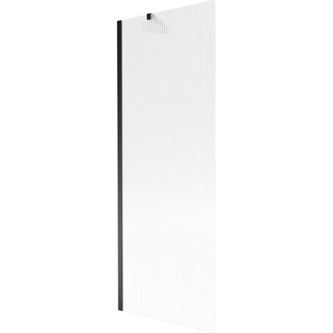 Mexen Next Badewannenabtrennung 1-teilig 70 x 150 cm, Streifen, schwarz - 895-070-000-00-09-70 (1/5)
