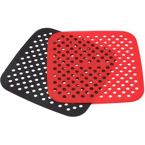 Silikonmatten für Heißluftfritteusen, 2er-Pack, 21,6 cm (8,5 Zoll), wiederverwendbar, lebensmittelecht, antihaftbeschichtet, hitzebeständig (1/5)