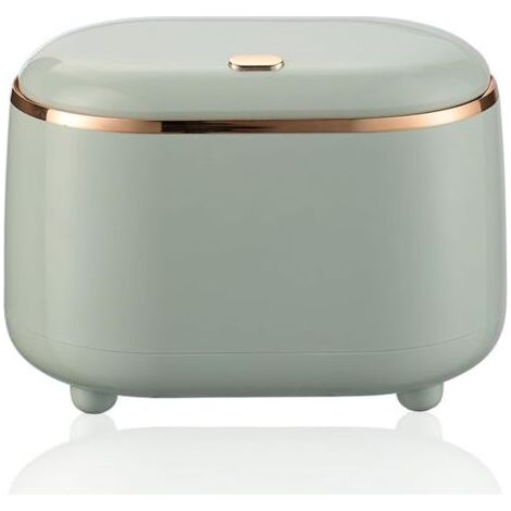 Petite poubelle de table avec couvercle - 2 l - Mini poubelle de table pour chambre à coucher, salle à manger, salle de bain, bureau (vert) (1/5)