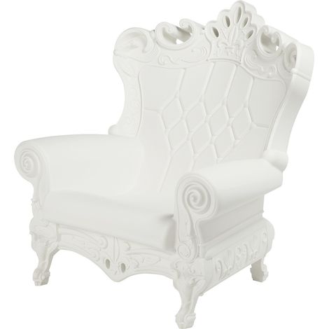 Queen of Love Bianco poltrona design originale Slide colorata moderna barocca regina (1/3)