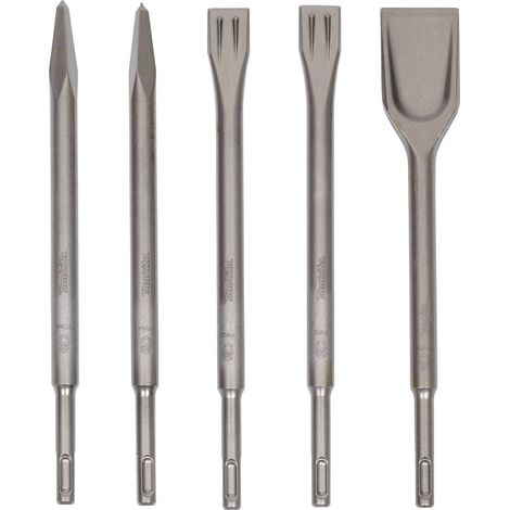Makita – Assortiment de burins SDS-PLUS 5 pièces – Longueur 250 mm, réf. B-30536 (1/2)