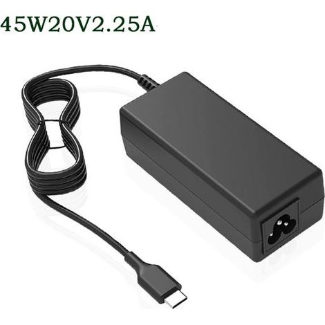 Adaptateur secteur 20 V 2,25 A 45 W compatible avec les ordinateurs Lenovo Thinkpad ADLX45NLC3, ADLX45NDC3A et ADLX45NCC3A.