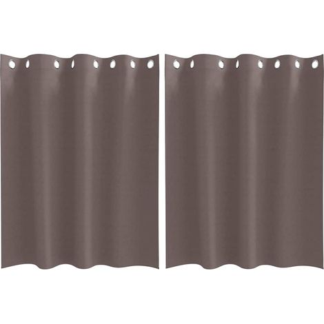 Maison Exclusive - Tende Blackout con Anelli 2 pcs Marrone Scuro 140 x 140 cm